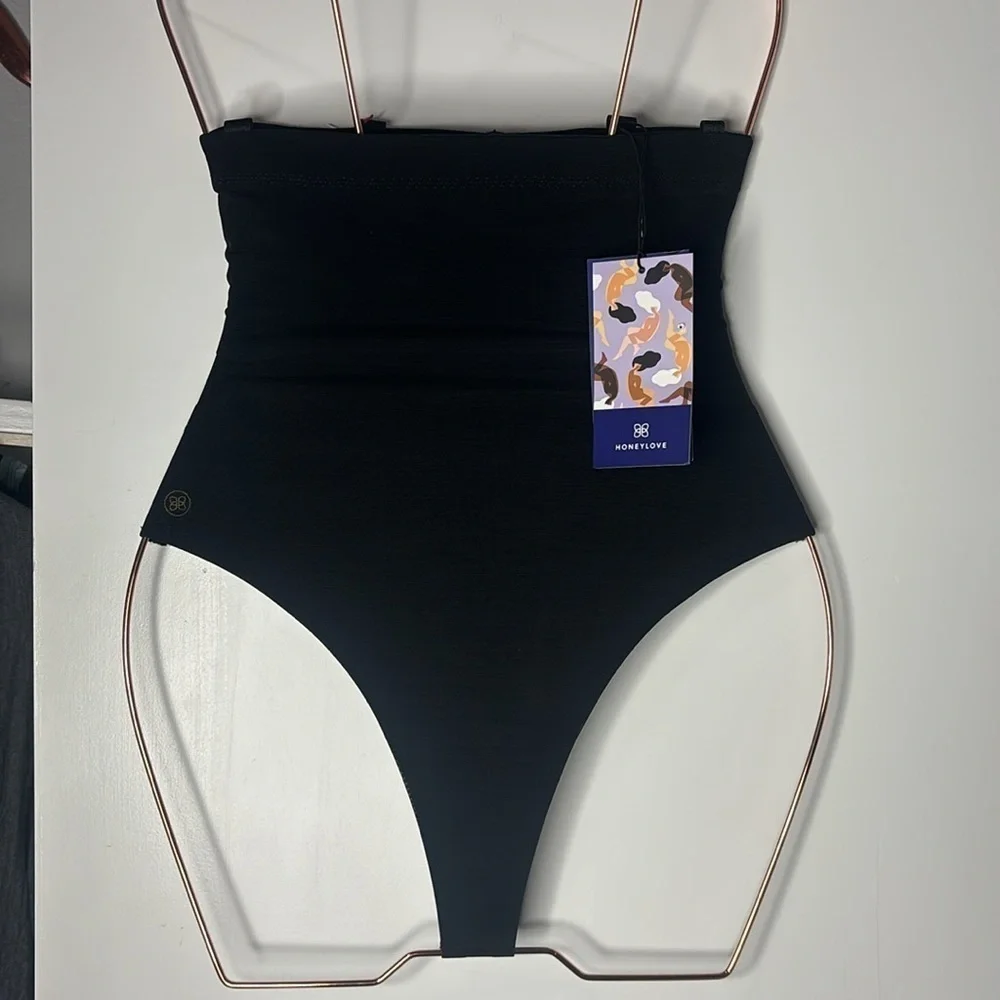 HoneyLove black superpower Thong seamless sculpting size XS NWT